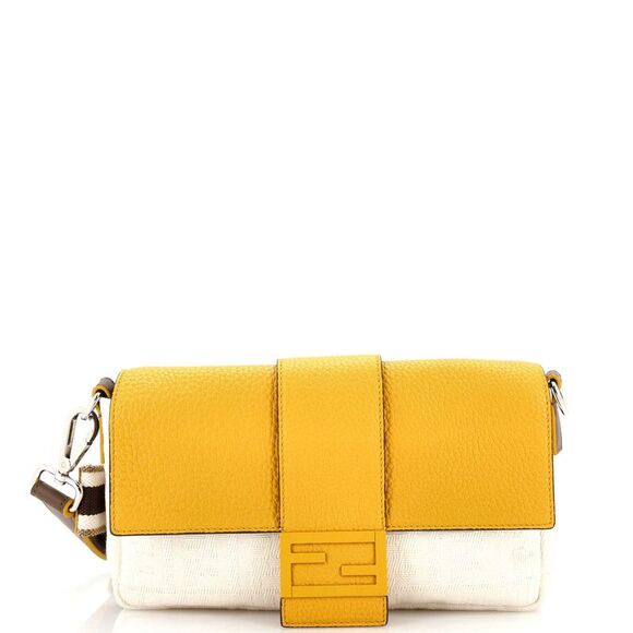 Fendi Baguette Convertible Belt Bag Zucca Canvas with Canvas and Leather Medium - Picture 1 of 9